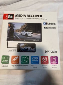 Dual DM70MIR 2-DIN USB Mirroring Mechless Digital Media 7" Touchscreen Reciever
