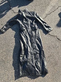 Womens black leather trench coat WILSO.N LEATHER