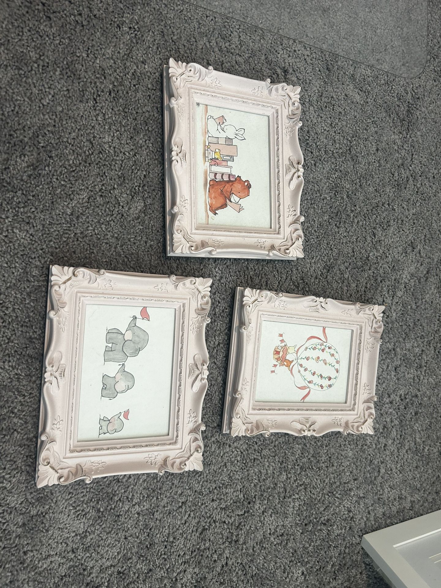 Baby Pink Victorian Style Photo Frames