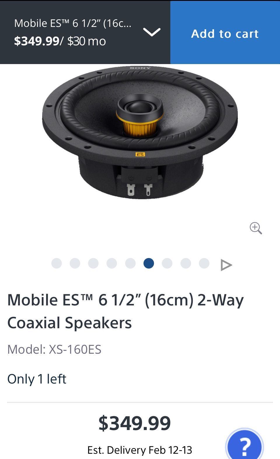 6 1/2” Sony Speakers 