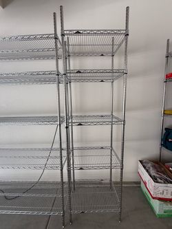 Heavy duty storage shelf rack Metro Branded 5 tier adjustable shelves Narrow shelf