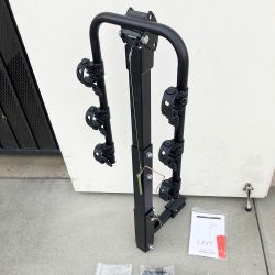 New in Box $49 Tilt Folding 3-Bike Hitch Mount Rack Bicycle Carrier for 2” Hitch w/ Straps 110 lbs Max