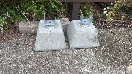Free concrete post holders