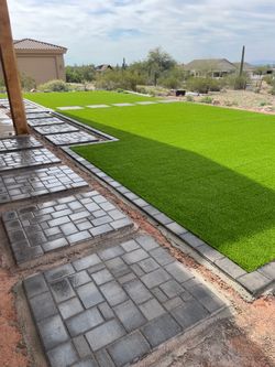 Pavers turf travertine sod