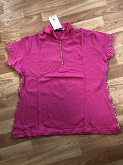 Burberry Pink Polo (Size XL)