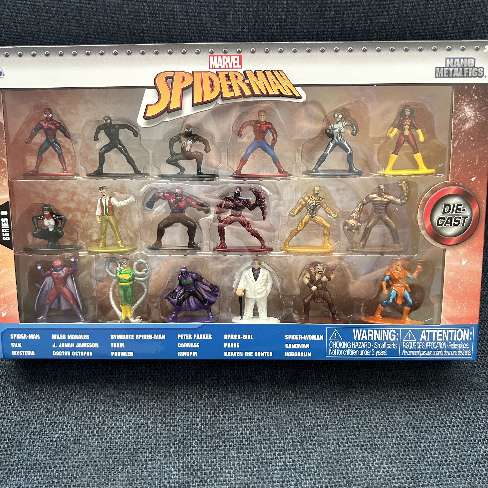 Jada Nano MetalFigs: MARVEL Spider-Man Mini Die-Cast Metal Figures Series 8 NEW