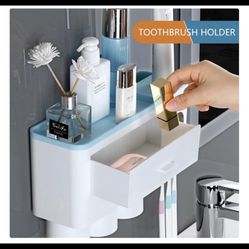 Toothbrush Holder (gray & Blue)