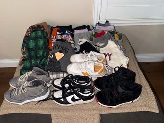 Boys clothes sizes 6-8 shoes size 1.5y and 2y