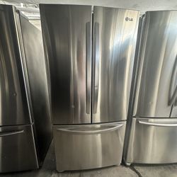 Lg French Door Apt Size 33” Stainless Steel Fridge We Deliver And Install🚚👨🏻‍🔧