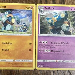 Golurk Golett Rare Pokemon Card Game Evolution Psychic Type Fighting Golem 2 Nin