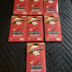 7x One Piece TCG OP-13 “Carrying on His Will” Sleeved Booster Packs Lot