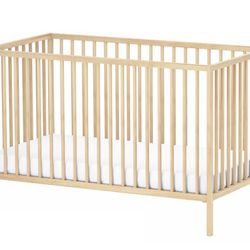 SNIGLAR Crib, beech, 27 1/2x52 "