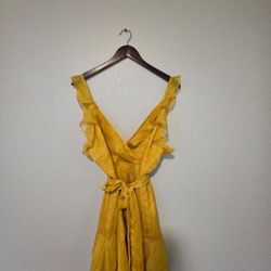 Summer Short Dress Yellow Never Used