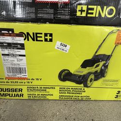 Ryobi One+ 18v Lawnmower Battery/charger Not Included 