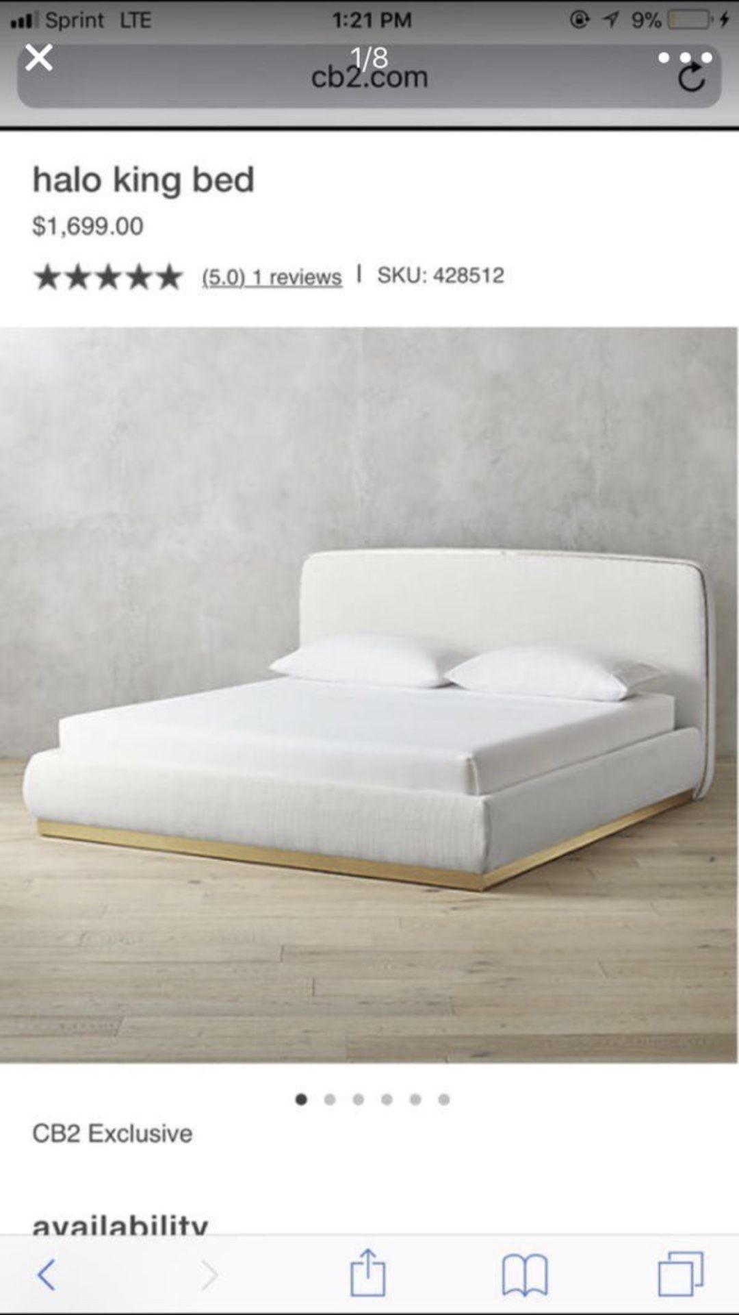 Cb2 halo QUEEN BED frame offer up ❌