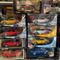 1:18 Scale Porsche Diecast Collectible Cars. New Unopened