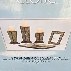 Candle Holders, Photo Frame, Tray