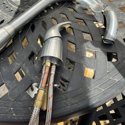 Kitchen Or Bar Faucet With Built In Sprayer. Stainless Heavy Quality