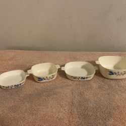 Vintage Chilton Corning Ware Plastic Baking Dishes Lot Of 4 No Lids 