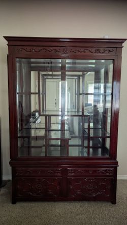 Cherry Wood Cabinet (Curio)