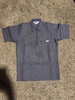 Charcoal Ben Davis Half Zip Work Shirt