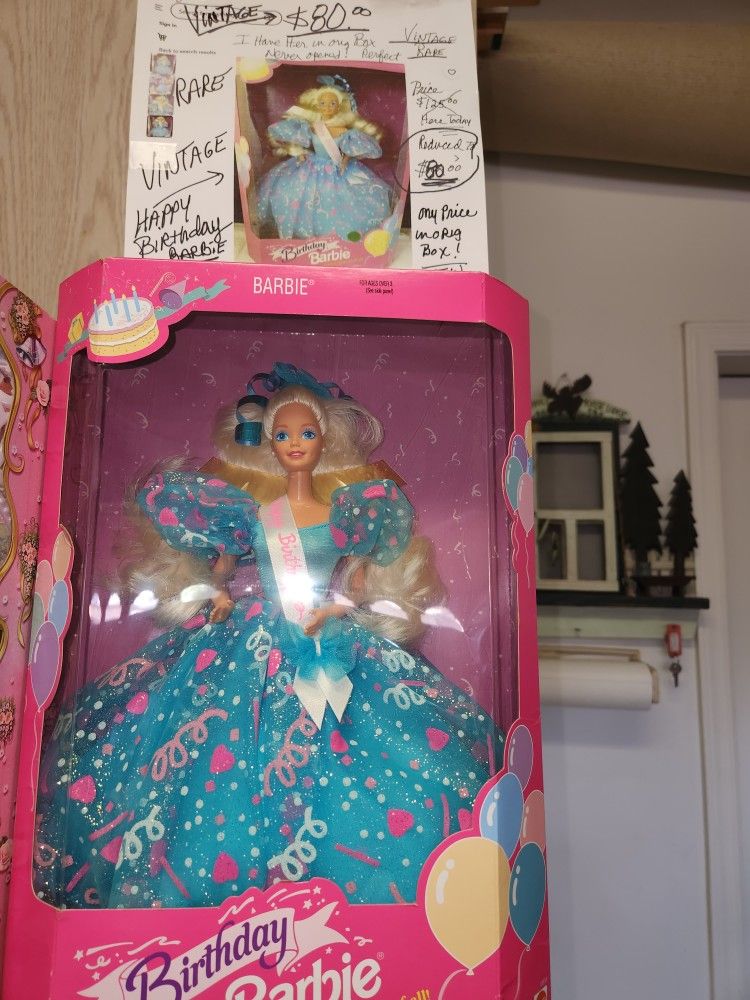 Vintage Birthday Barbie In Orig Box