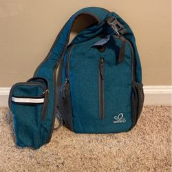 Water fly Sling Backpack - Teal