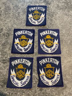 Pinkerton Special Service National Detective Agency Vintage Patch, lot of 5