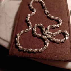 Brand New 925 Diamond Cut Rope 8mm Thick 26 Inch Long Solid Silve Rope Chain 0