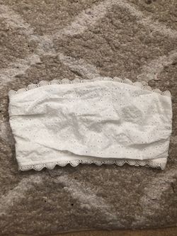 Never worn white lace tube top. Sz M