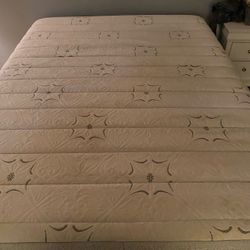 Queen/King Mattress with Floral Quilted Cover