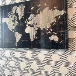 Navy World Map Picture $$