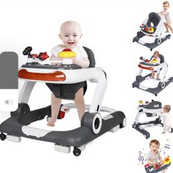 Kinder King Baby Walker with Music & Lights, 5 in 1 Baby Activity Walker 
