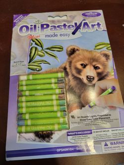 Bear Cub Oil Pastel Art made easy" kit