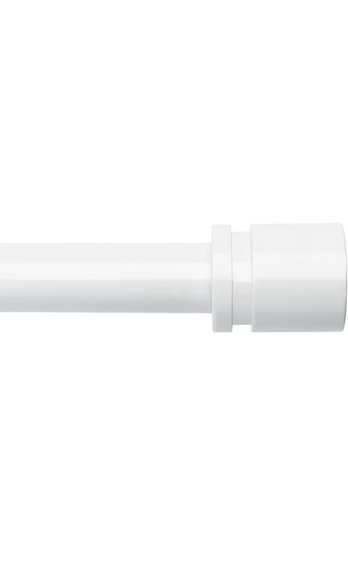 New White Curtain Rod for windows that are 16 to 48 inches wide