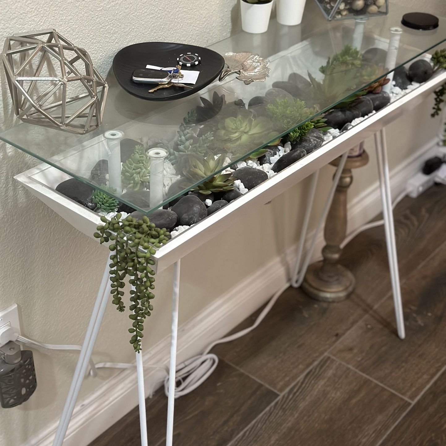 Living Succulent Entryway Table 