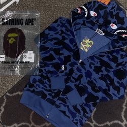 Bape Blue Zipup