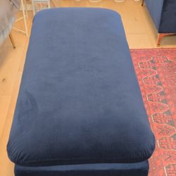 Meridian Furniture Naomi Collection – Navy Blue Ottoman / Bench