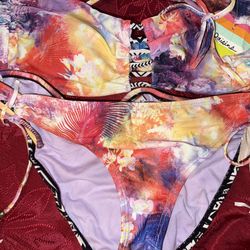 Raisins Sweet Pea Paint With Fringe bikini 2 Pc Large