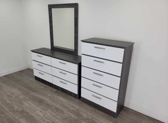 Dresser Whit Mirror And Chest - Cómoda Con Espejo Y Gavetero 