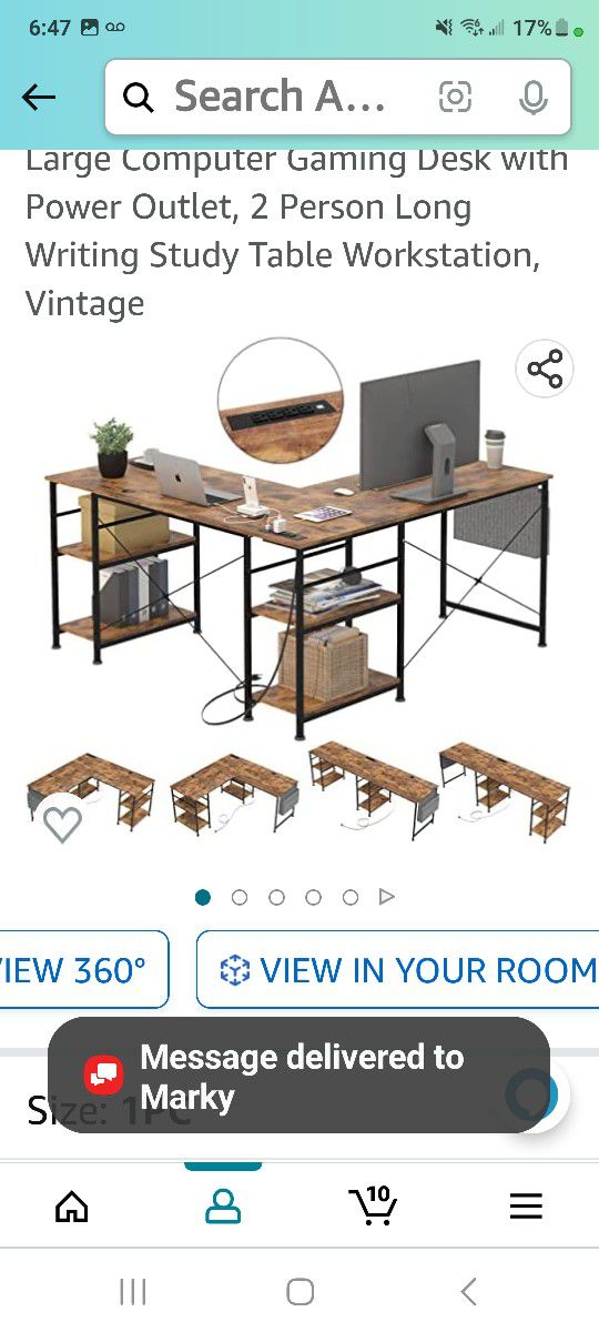 Rustic L Shape Desk