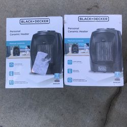 2 - black decker 1500 watts personal ceramic heater