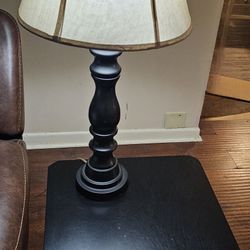 Black Coffee Table With Matching End Tables And 2 Lamps