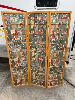Room Divider - 3 panel Oriental design