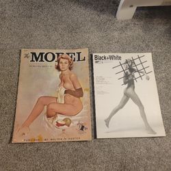 2 Vintage Womens Modeling Magazines 
