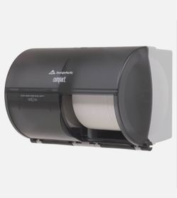 Georgia Pacific Compact 2 Roll Side by Side Tissue Dispenser Smoke 56784 NEW