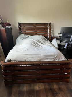Full Size Kids Bed Dark Brown