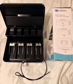 Cash Box with key lock & security cable