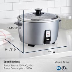 Panasonic Commercial Electric Rice Cooker, 120V Large #2658FK1