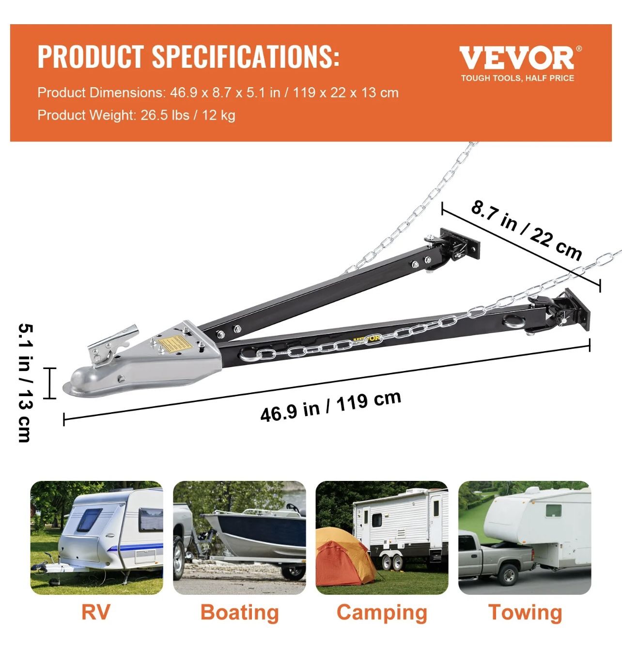Adjustable Towing Bar